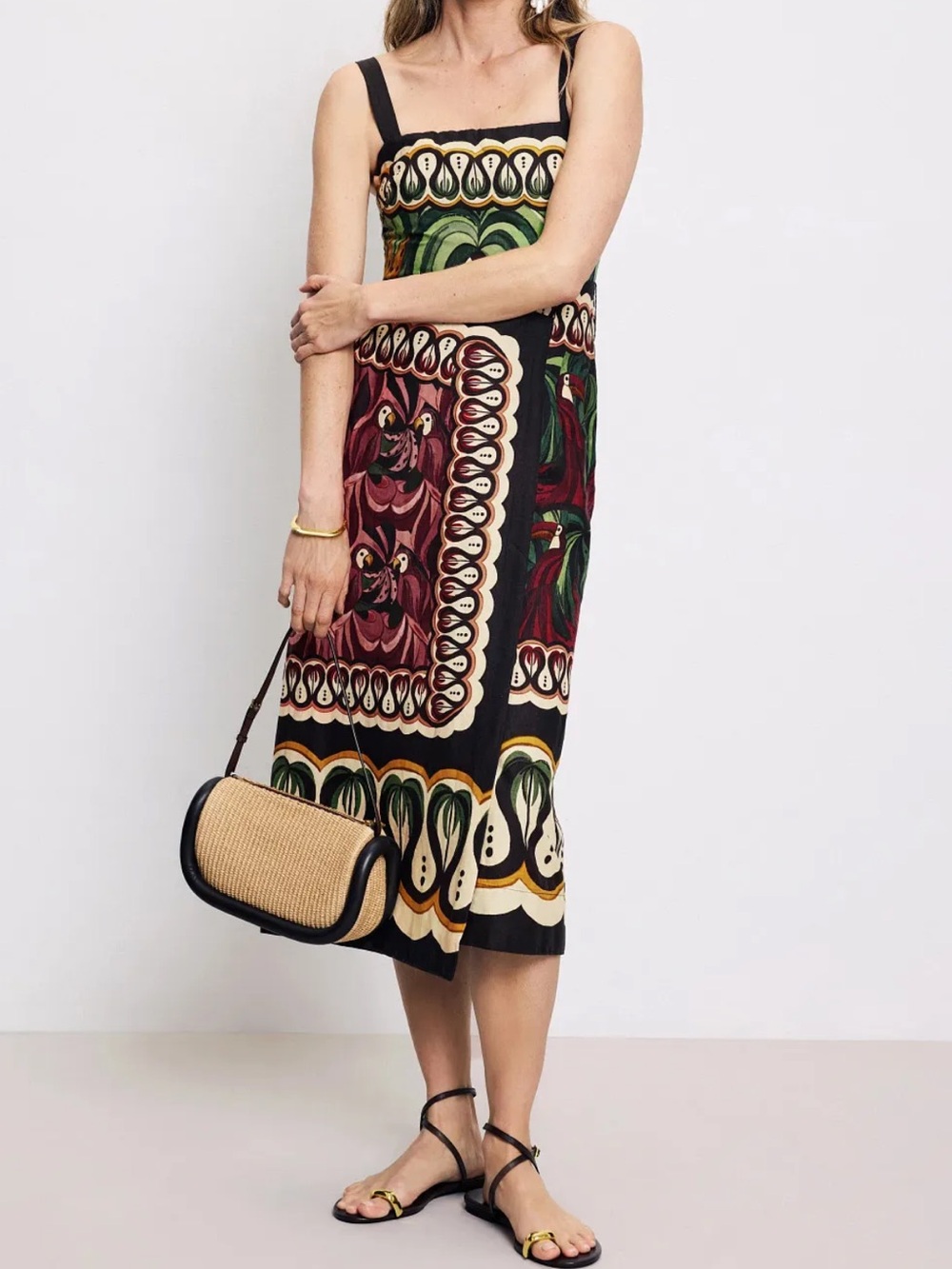 FARM Rio Coconut Tree Flow Scarf Dress Size M
